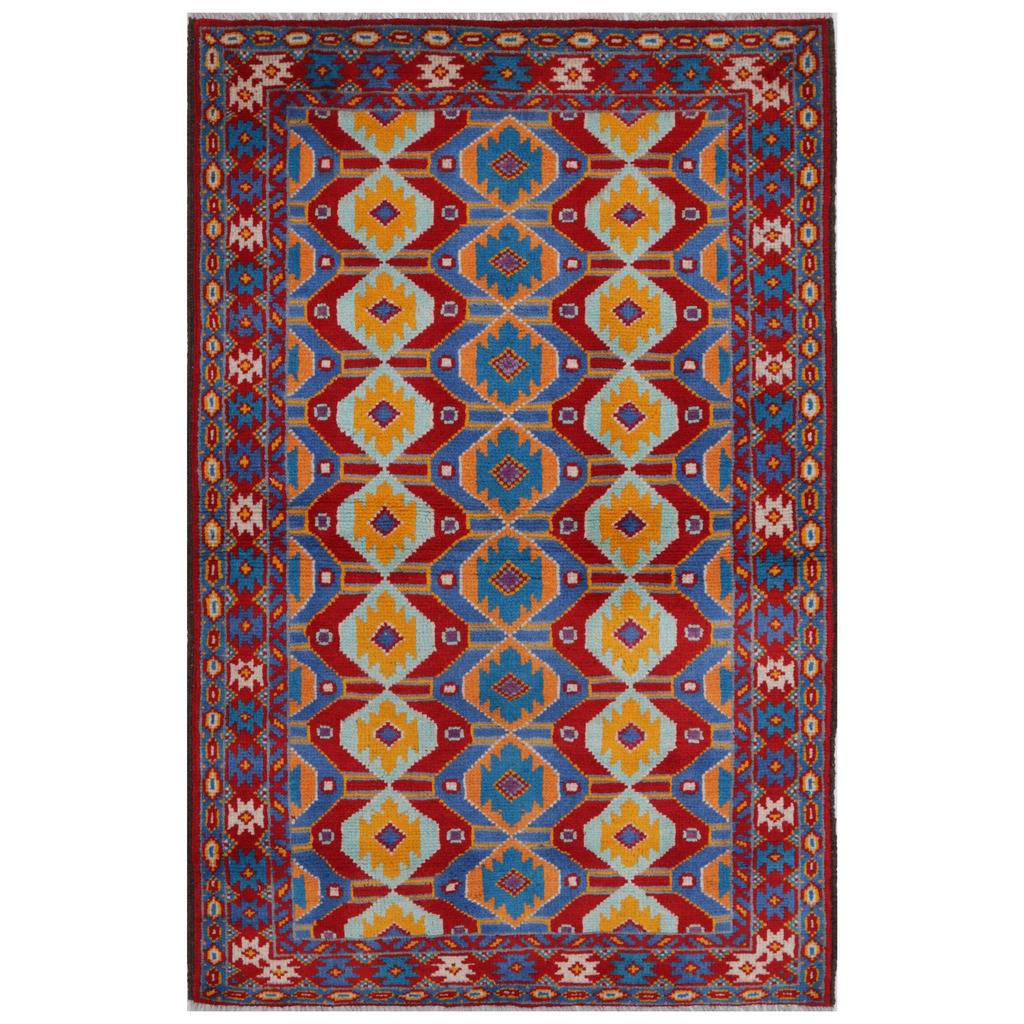 Afghan Hand-knotted Kargahi Wool Rug (3'3 x 5'2)