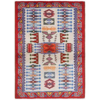 Afghan Hand-knotted Kargahi Wool Rug (3'5 x 5')