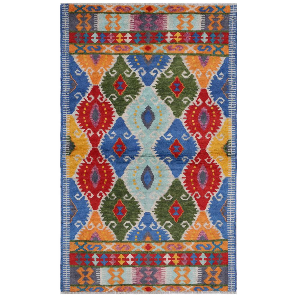 Afghan Hand-knotted Kargahi Wool Rug (3' x 5')