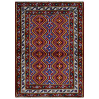 Afghan Hand-knotted Kargahi Wool Rug (3'4 x 4'9)