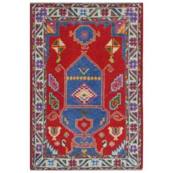 Afghan Hand-knotted Kargahi Wool Rug (2'8 x 4'1)