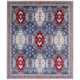 Afghan Hand-knotted Vegetable Dye Kazak Wool Rug (8'3 x 10'1)