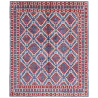 Afghan Hand-knotted Vegetable Dye Kazak Wool Rug (8'3 x 10')