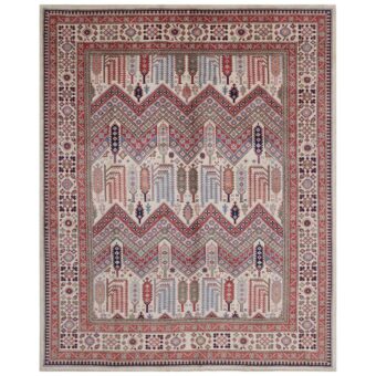 Afghan Hand-knotted Vegetable Dye Kazak Wool Rug (9' x 11'4)