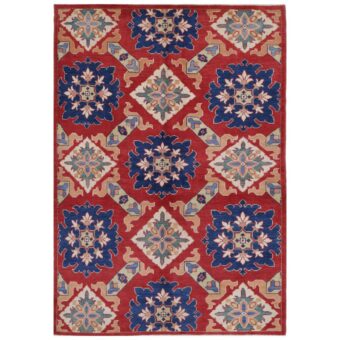 Afghan Hand-knotted Vegetable Dye Khotan Wool Rug (5'5 x 7'10)