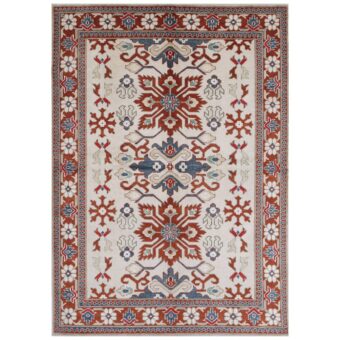 Afghan Hand-knotted Vegetable Dye Kazak Wool Rug (5'10 x 8'2)