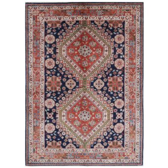 Afghan Hand-knotted Vegetable Dye Farahan Wool Rug (4'9 x 6'10)