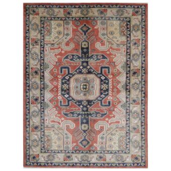 Afghan Hand-knotted Vegetable Dye Kazak Wool Rug (4'5 x 6')
