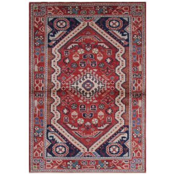Afghan Hand-knotted Vegetable Dye Farahan Wool Rug (3'4 x 4'10)
