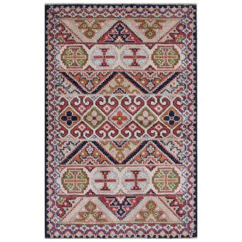 Afghan Hand-knotted Vegetable Dye Kazak Wool Rug (2'8 x 4'2)