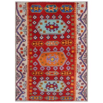 Afghan Hand-knotted Kargahi Wool Rug (3' x 4'4)