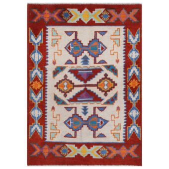 Afghan Hand-knotted Kargahi Wool Rug (2'7 x 3'9)