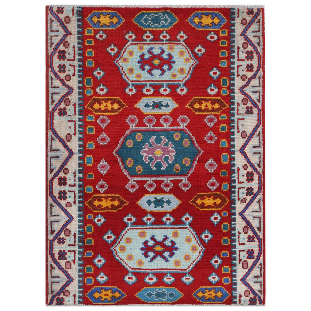 Afghan Hand-knotted Kargahi Wool Rug (2'10 x 4')