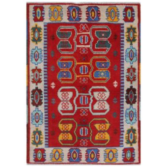 Afghan Hand-knotted Kargahi Wool Rug (2'8 x 3'10)