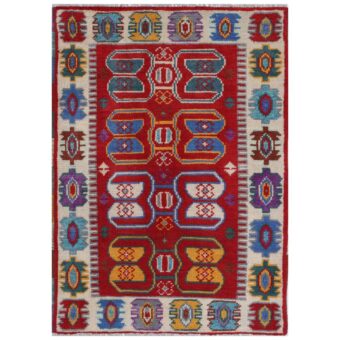 Afghan Hand-knotted Kargahi Wool Rug (2'7 x 4')