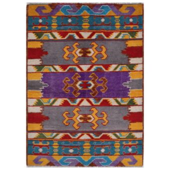 Afghan Hand-knotted Kargahi Wool Rug (2'8 x 3'9)
