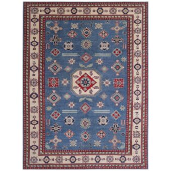 Afghan Hand-knotted Vegetable Dye Kazak Wool Rug (10'7 x 14'6)