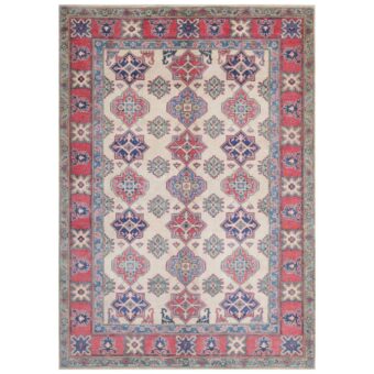 Afghan Hand-knotted Vegetable Dye Kazak Wool Rug (5'9 x 8'3)