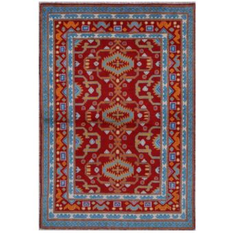 Afghan Hand-knotted Kargahi Wool Rug (4' x 5'8)