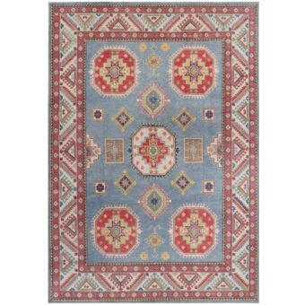 Afghan Hand-knotted Vegetable Dye Kazak Wool Rug (8'4 x 12'1)