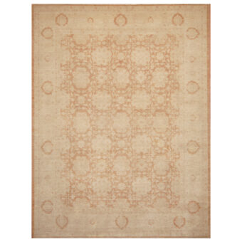 Afghan Hand-knotted Vegetable Dye Oushak Wool Rug  (7'10 x 10'5)
