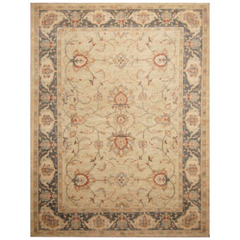 Afghan Hand-knotted Vegetable Dye Oushak Wool Rug (8'5 x 10'10)