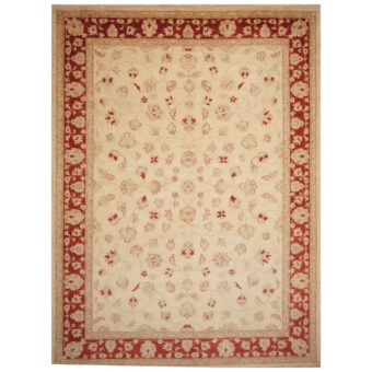 Afghan Hand-knotted Vegetable Dye Oushak Wool Rug (8'3 x 11'2)
