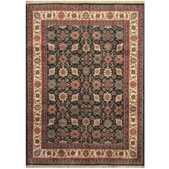 Indo Hand-knotted Varamin Wool Rug (8'9 x 12')