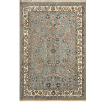 Indo Hand-knotted Kashan Wool Rug (6'3 x 9'4)