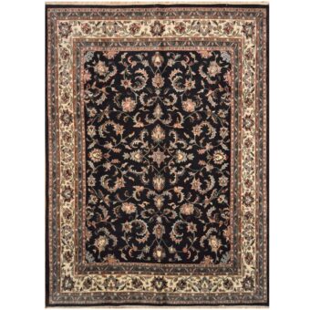 Indo Hand-knotted Kashan Wool Rug (9' x 12'2)
