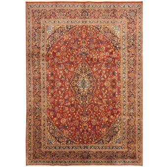 Persian Hand-knotted Kashan Wool Rug (9'4 x 13'4)