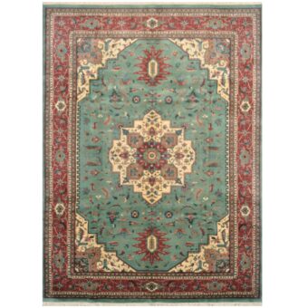 Pak Persian Hand-knotted Heriz Wool Rug (10' x 13'9)