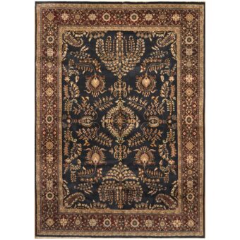 Indo Hand-knotted sarouk Wool Rug (9'9 x 13'7)