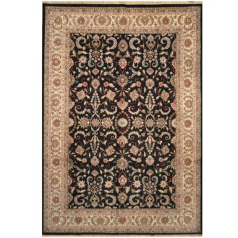 Indo Hand-knotted Kashan Wool Rug (9'7 x 14')