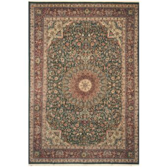Pakistani Hand-knotted Kashan Wool & Silk Rug (9'9 x 14'1)