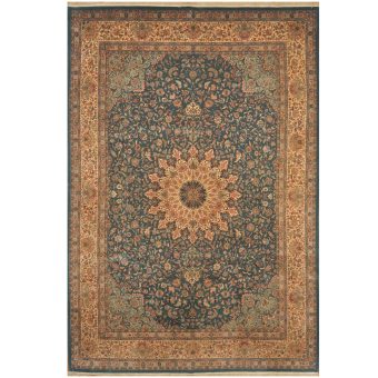 Persian Hand-knotted Tabriz Wool & Silk Rug (9'9 x 14'4)