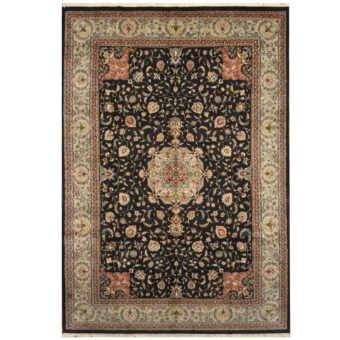 Indo Hand-knotted Kashan Wool Rug (9'6 x 13'9)