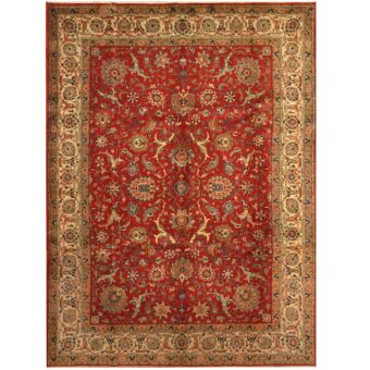 Persian Hand-knotted 1960's Semi-antique Tabriz Wool Rug (8'10 x 12')
