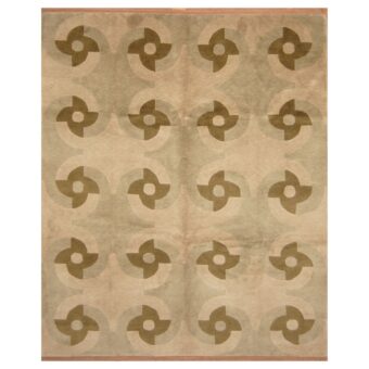 Indo Hand-knotted Tibetan Wool & Silk Rug (8' x 9'10)