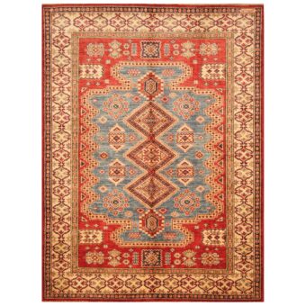 Afghan Hand-knotted Super Kazak Wool Rug (5' x 6'10)