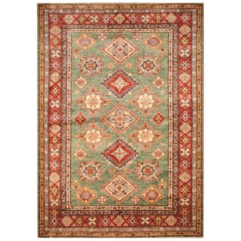 Afghan Hand-knotted Super Kazak Wool Rug (5' x 8'1)