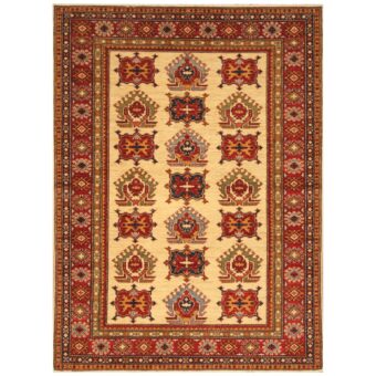 Afghan Hand-knotted Super Kazak Wool Rug (6'10 x 5'2)