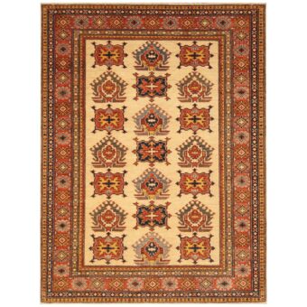 Afghan Hand-knotted Super Kazak Wool Rug (5'3 x 6'9)