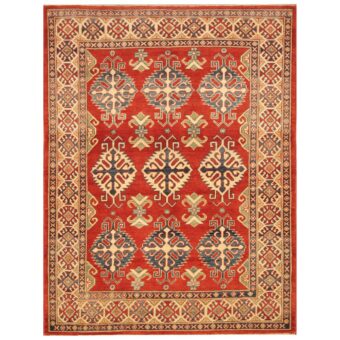Afghan Hand-knotted Super Kazak Wool Rug (5'1 x 6'7)