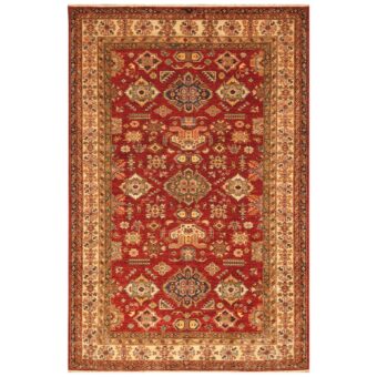 Afghan Hand-knotted Super Kazak Wool Rug (5'5 x 8'1)