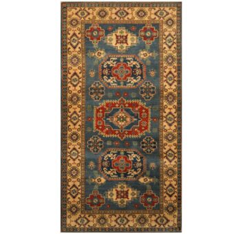Afghan Hand-knotted Tribal Kazak Wool Rug (5'1 x 9'9)
