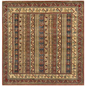 Afghan Hand-knotted Tribal Kazak Wool Rug (6'10 x 7')