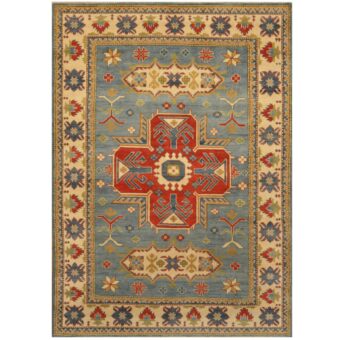 Afghan Hand-knotted Tribal Kazak Wool Rug (6' x 8'7)