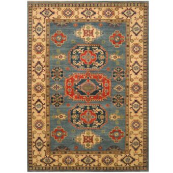 Afghan Hand-knotted Tribal Kazak Wool Rug (6'3 x 8'10)