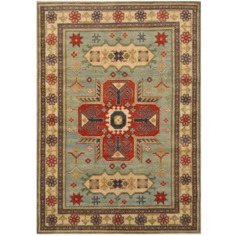 Afghan Hand-knotted Tribal Kazak Wool Rug (6'2 x 9')